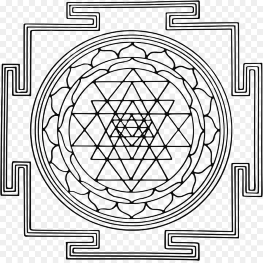 Iconografía Hindú，Sri Yantra PNG