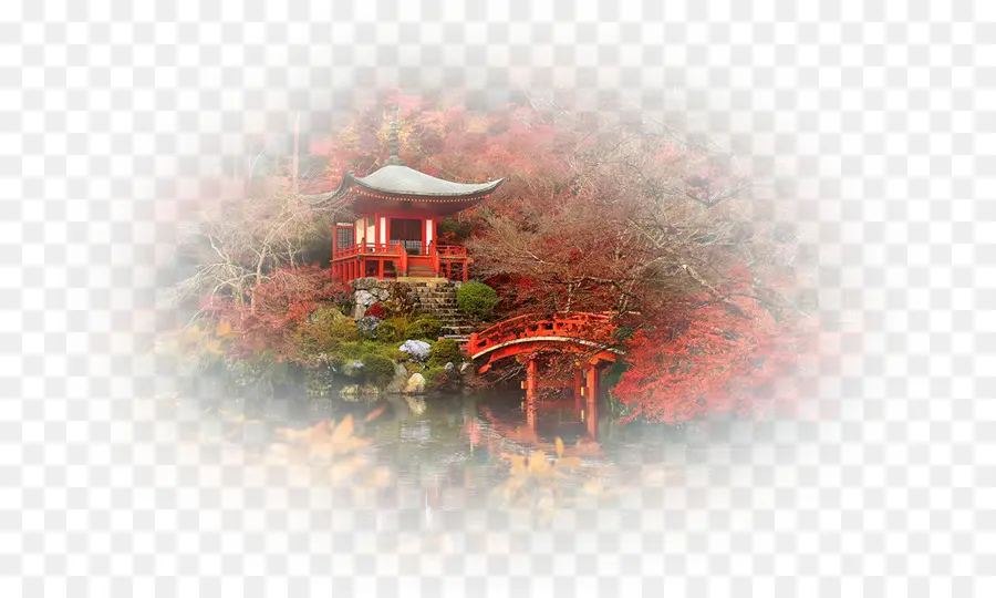 Templo Japonés，Rojo PNG