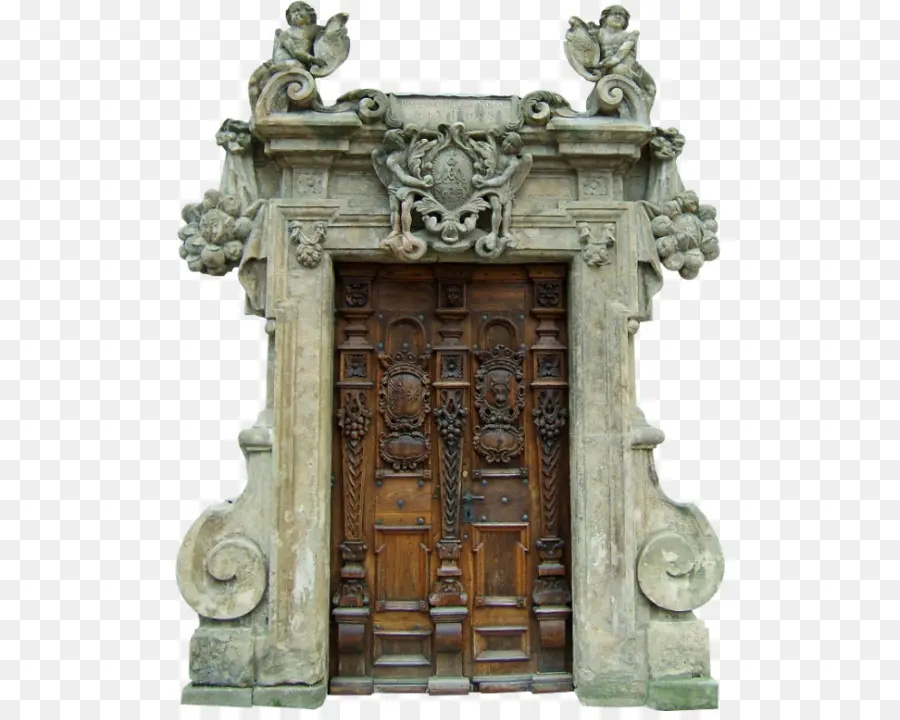 Puerta Adornada，De Madera PNG