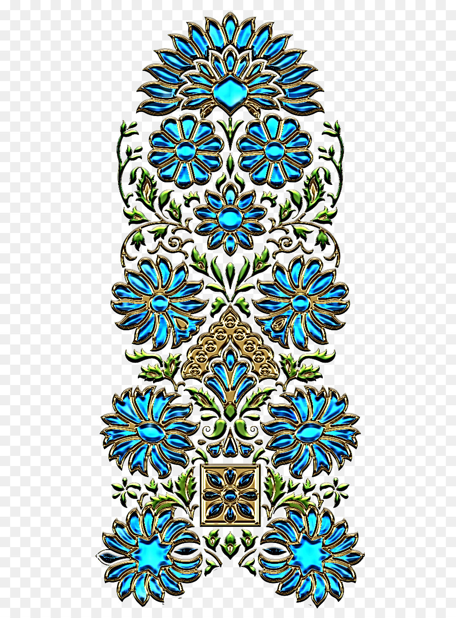 Patrón Floral，Azul PNG