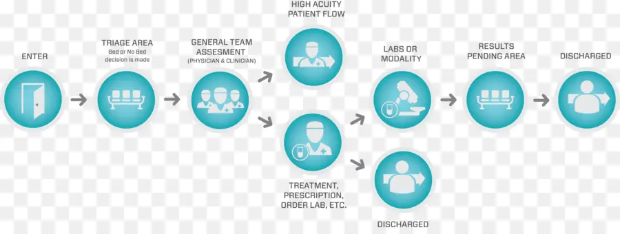 Flujo De Trabajo Hospitalario，Diagrama De Flujo PNG