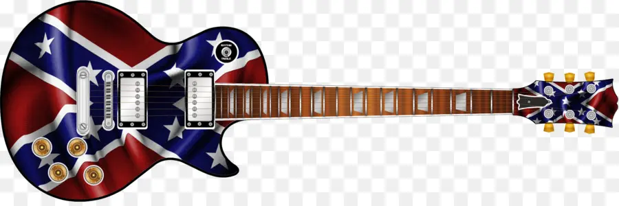 Guitarra Eléctrica，Moderna Pantalla De La Bandera De La Confederación PNG