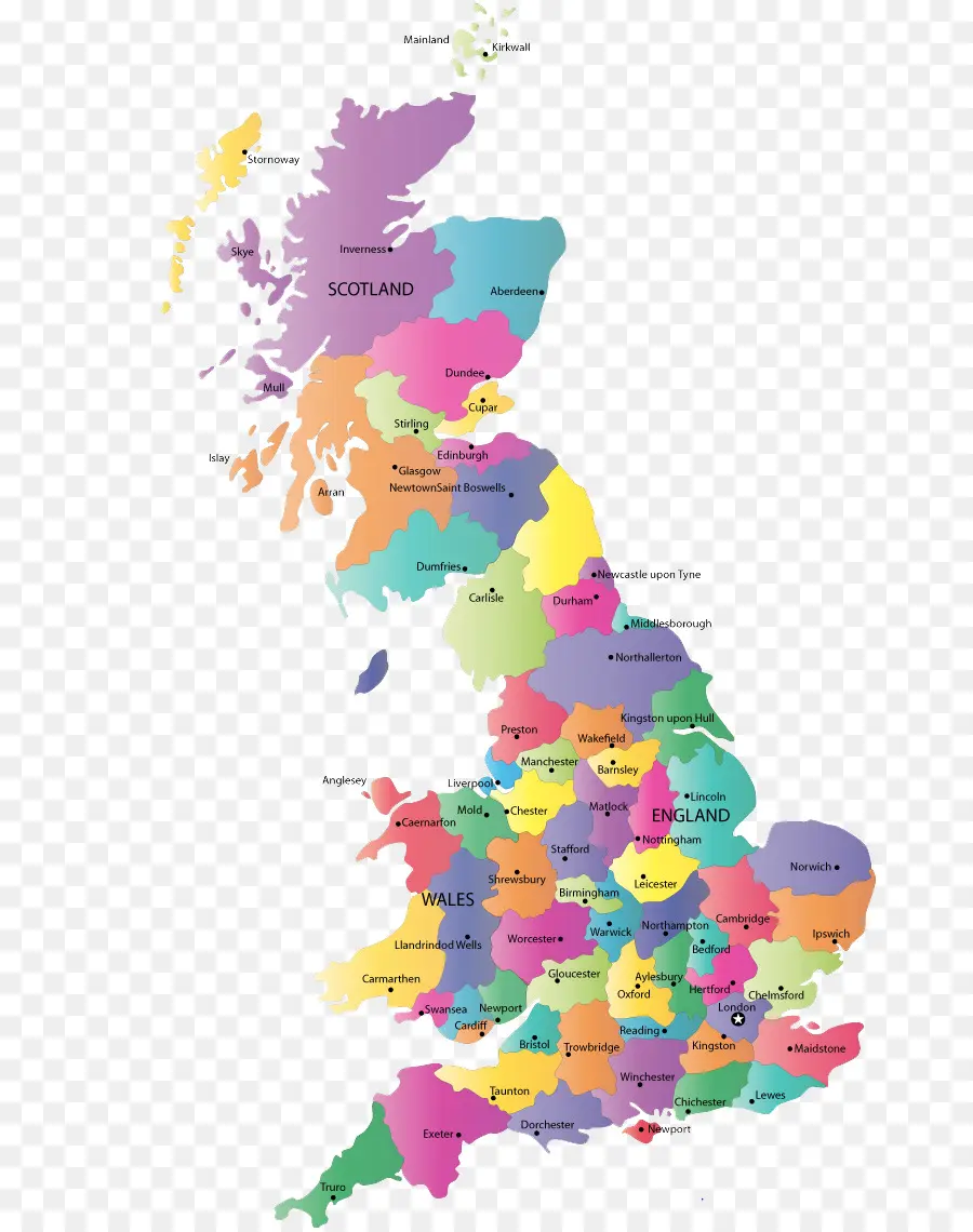 Inglaterra，Mapa PNG