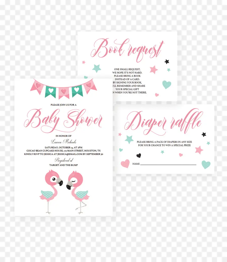 Invitación De Baby Shower，Solicitud De Libro PNG