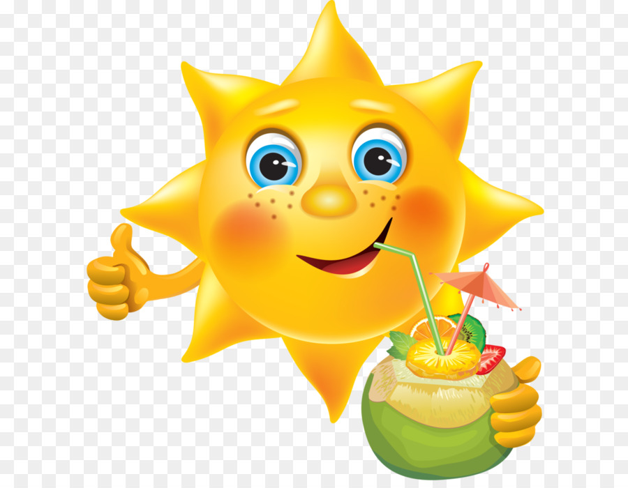 Sol Con Bebida，Verano PNG