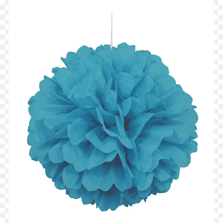 Pompón De Papel Azul，Fiesta PNG