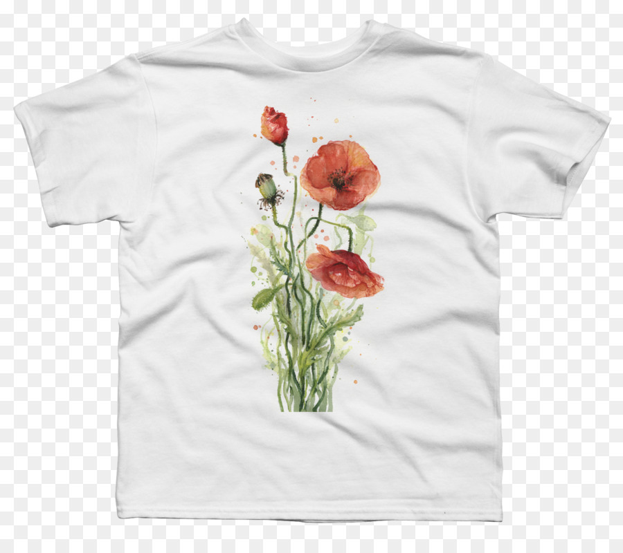 Camiseta Flores，Vestir PNG