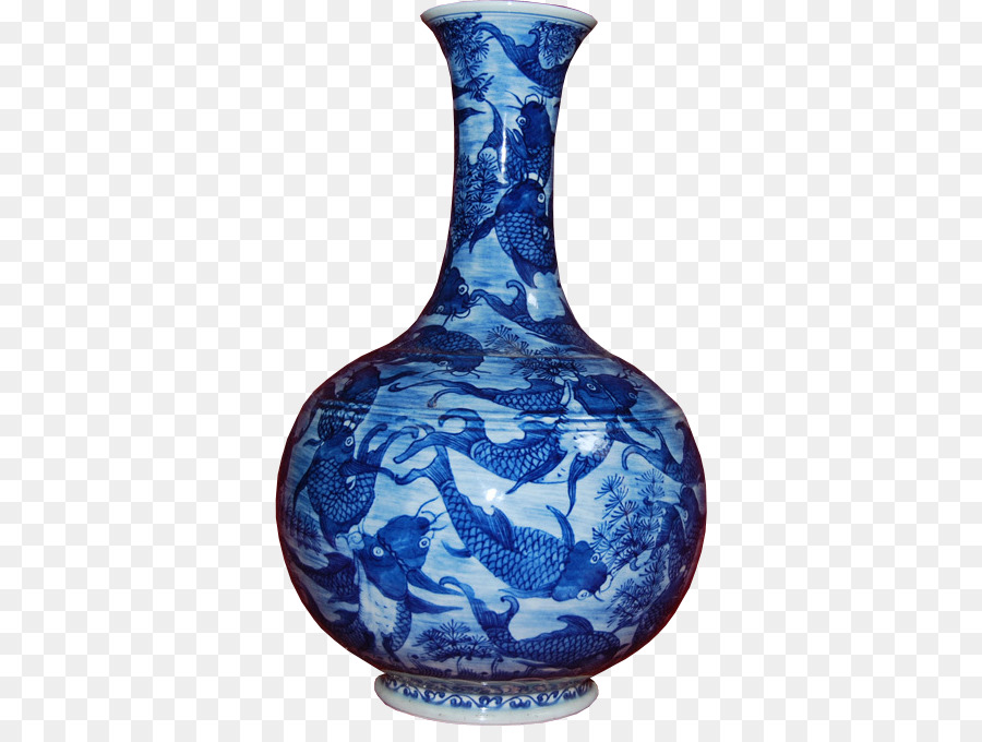 Azul Y Blanco De Cerámica，Florero PNG