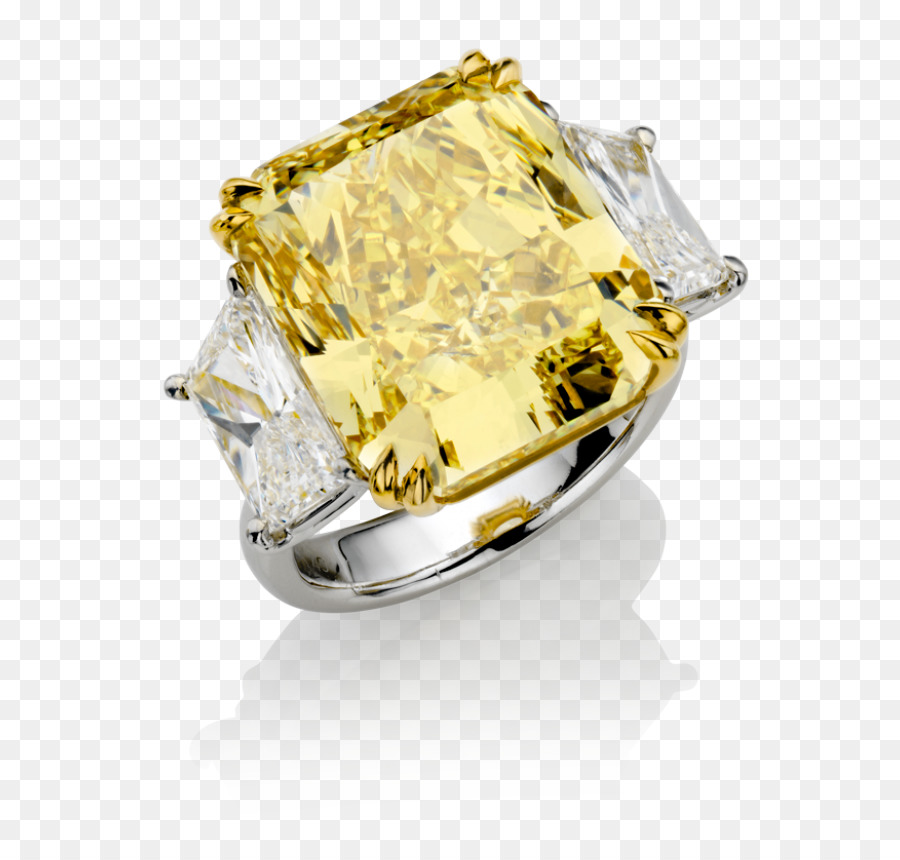 Anillo De Gema Amarilla，Diamante PNG