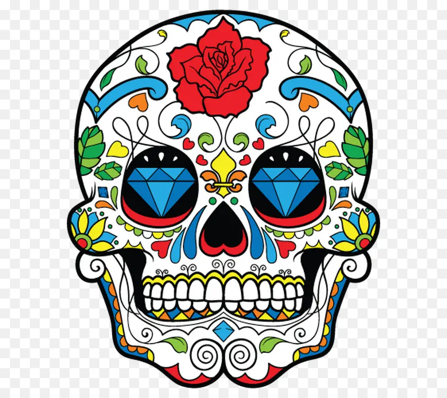 Calavera De Azúcar，Dia De Muertos PNG