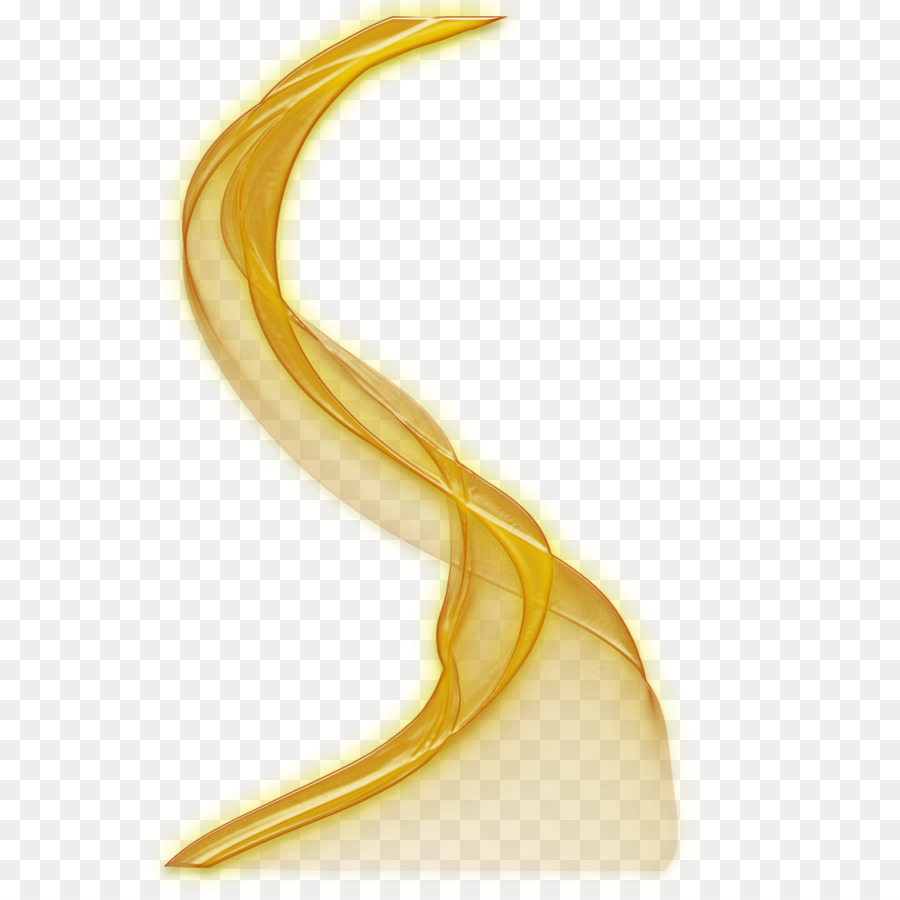 Línea Curva，Oro PNG