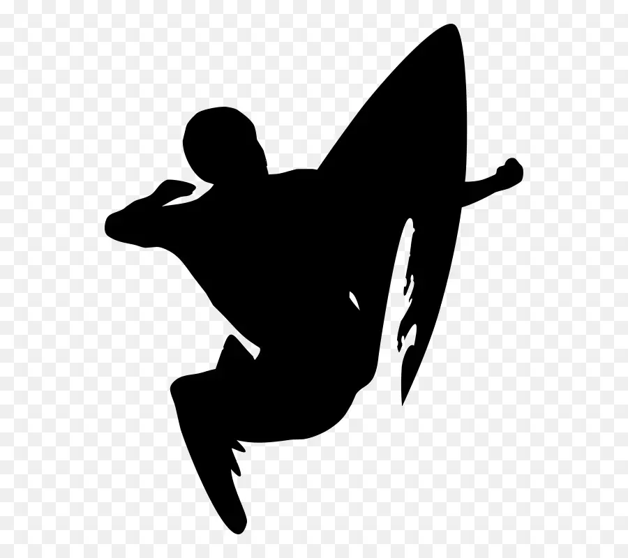 Silueta De Surfista，Tabla De Surf PNG