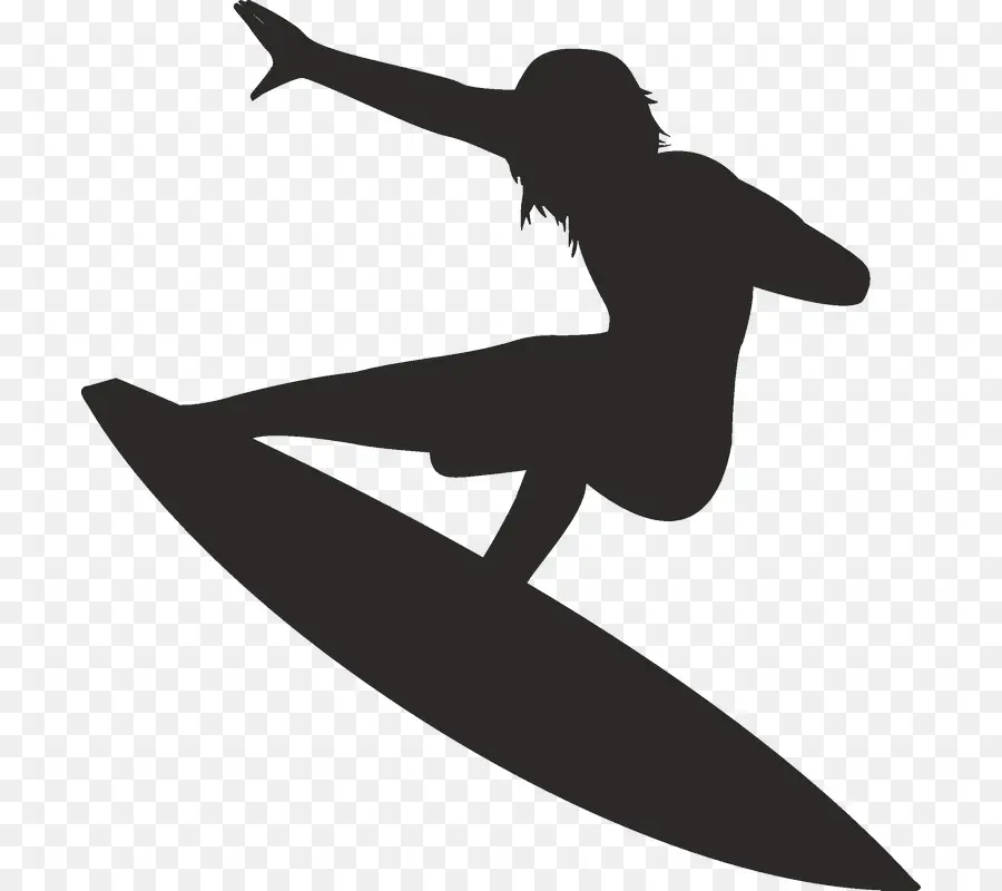 Silueta De Surfista，Tabla De Surf PNG