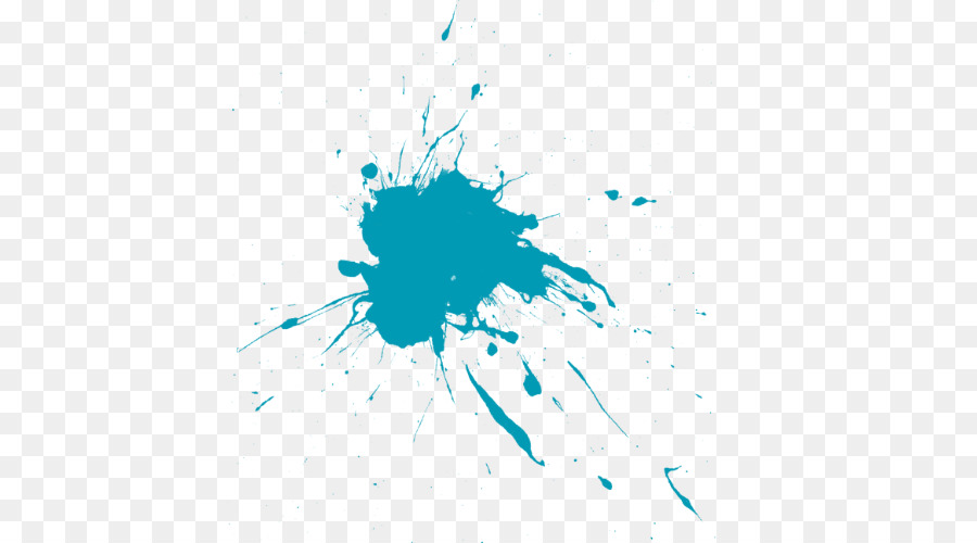 Salpicaduras De Pintura Azul，Tinta PNG