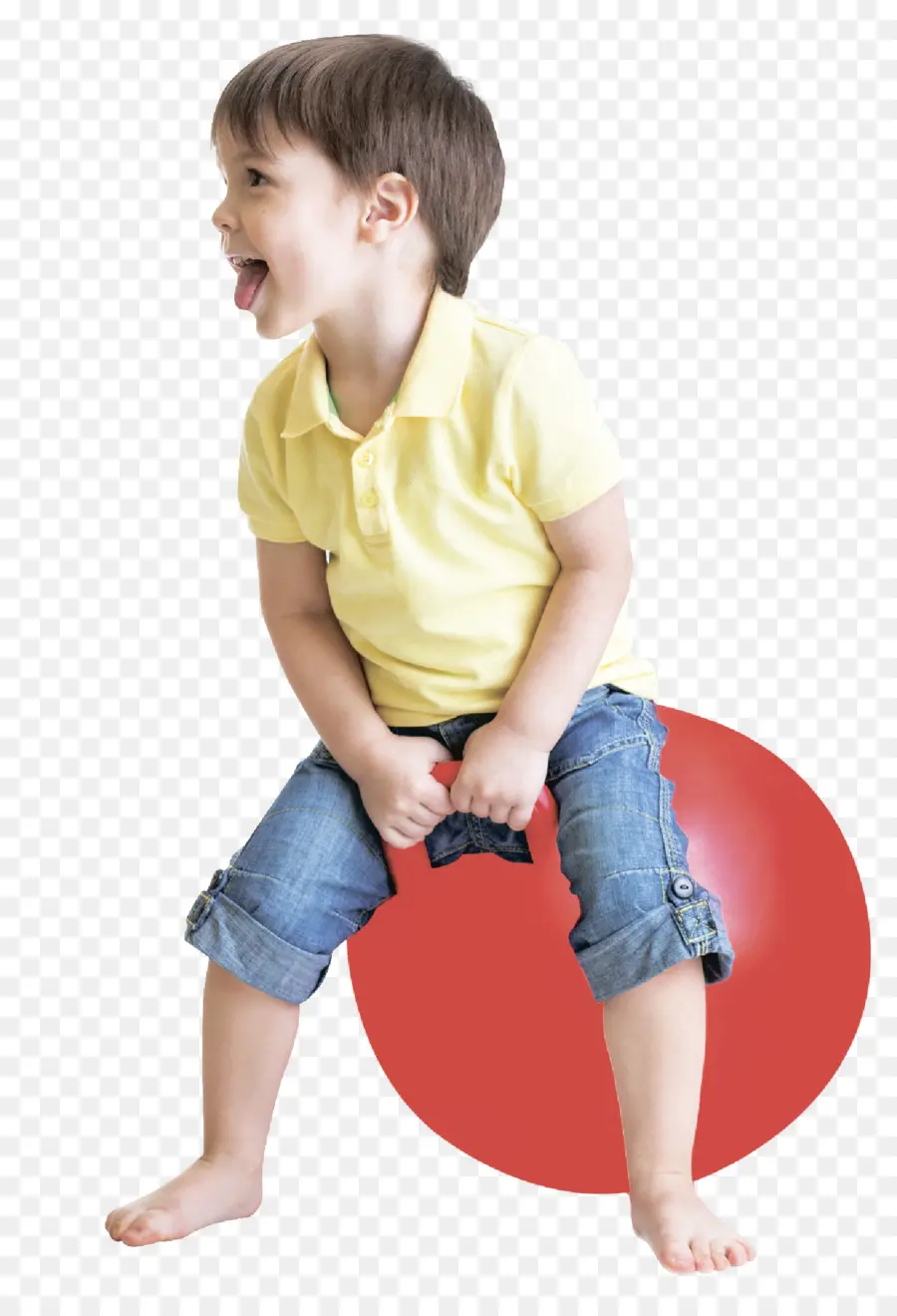 Niño En Pelota，Jugando PNG