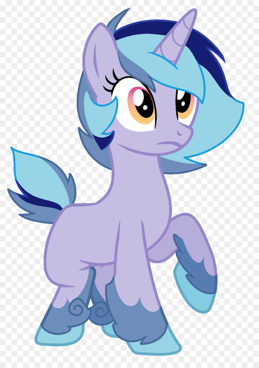 Poni Azul，Melena Morada PNG