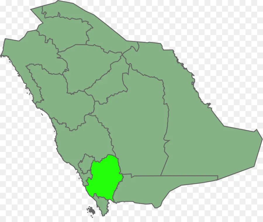 Mapa De Arabia Saudita，Regiones PNG