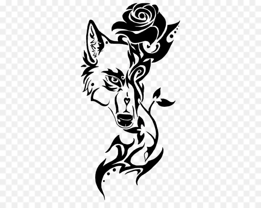 Tatuaje De Lobo，Animal PNG