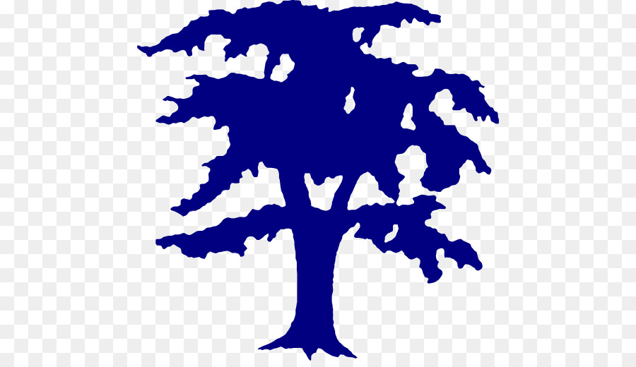 Silueta De árbol Azul，Naturaleza PNG