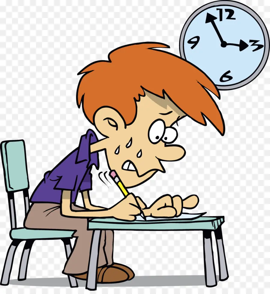 Estudiante Tomando Examen，Prueba PNG