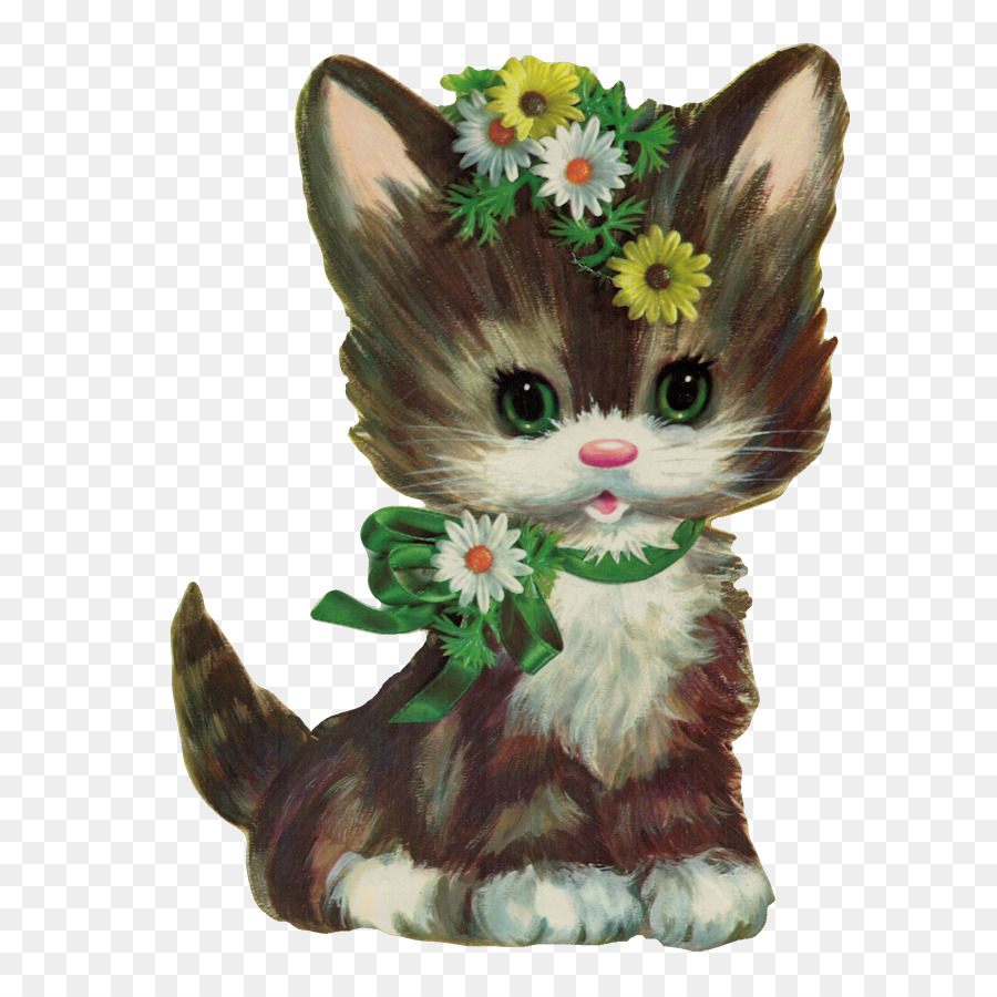 Lindo Gato，Flores PNG