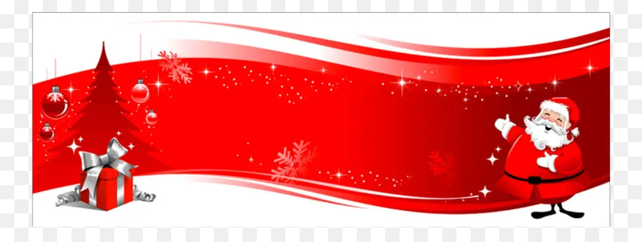 Bandera De Navidad，Papá Noel PNG