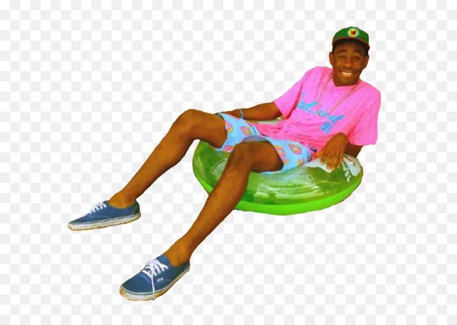 Hombre En Anillo Inflable，Piscina PNG