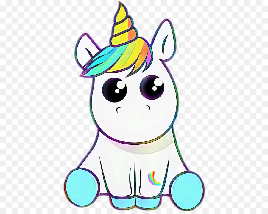 Lindo Unicornio，Arcoíris PNG