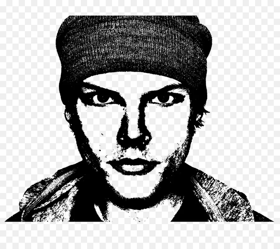 Avicii，En Blanco Y Negro PNG