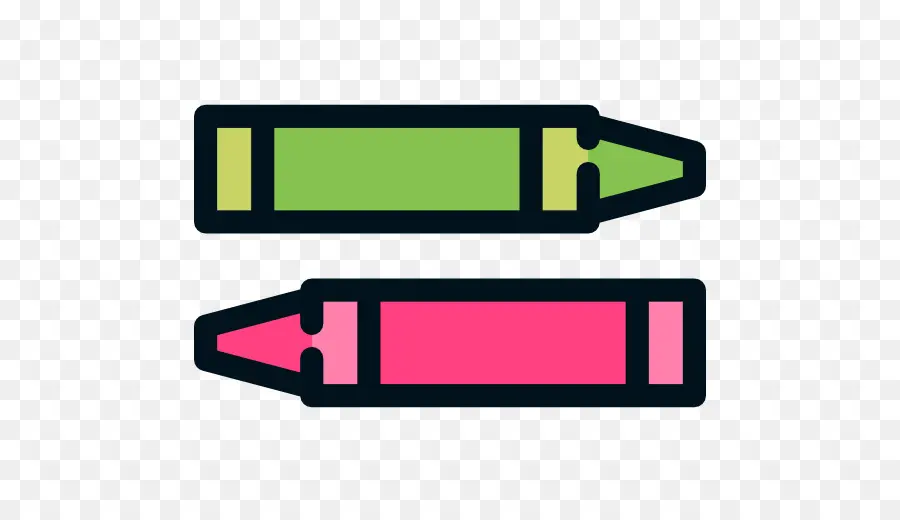 Crayones Verdes Y Rosas，Dibujo PNG