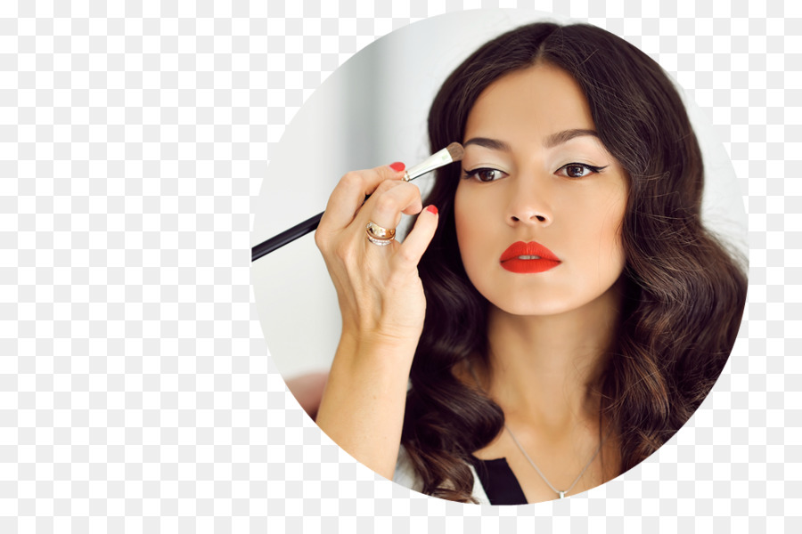 Mujer Aplicando Maquillaje，Productos Cosméticos PNG