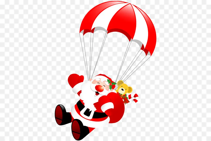 Santa Claus，Paracaídas PNG