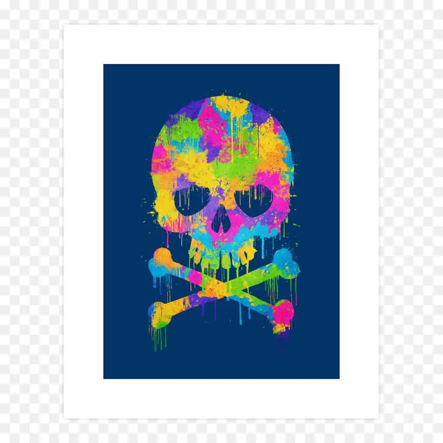 Calavera Colorida，Arte PNG