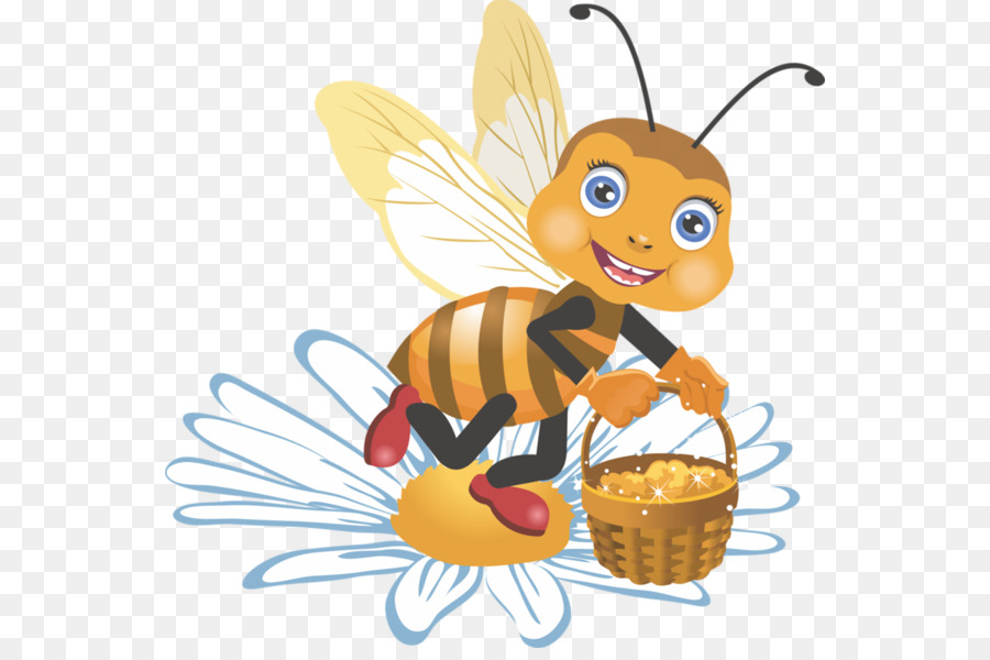 Abeja，Flor PNG