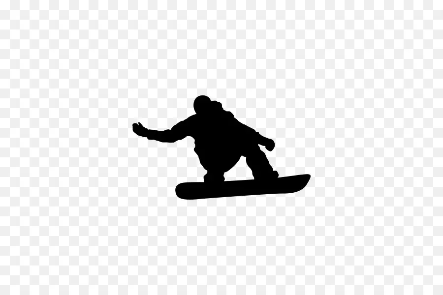 Silueta De Snowboarder，Snowboard PNG