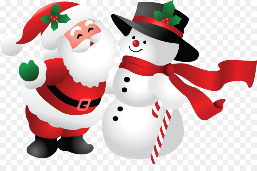 Papá Noel Y Muñeco De Nieve，Navidad PNG