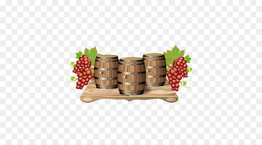 Barril De Vino，Uvas PNG