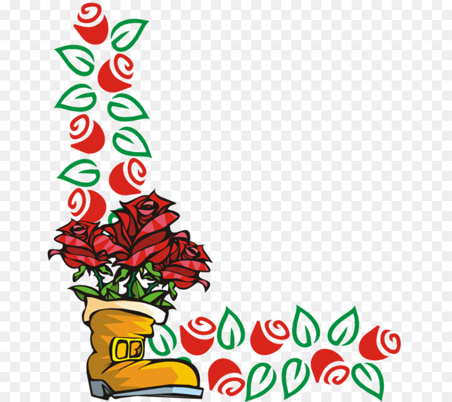 Diseño Floral，árbol De Navidad PNG