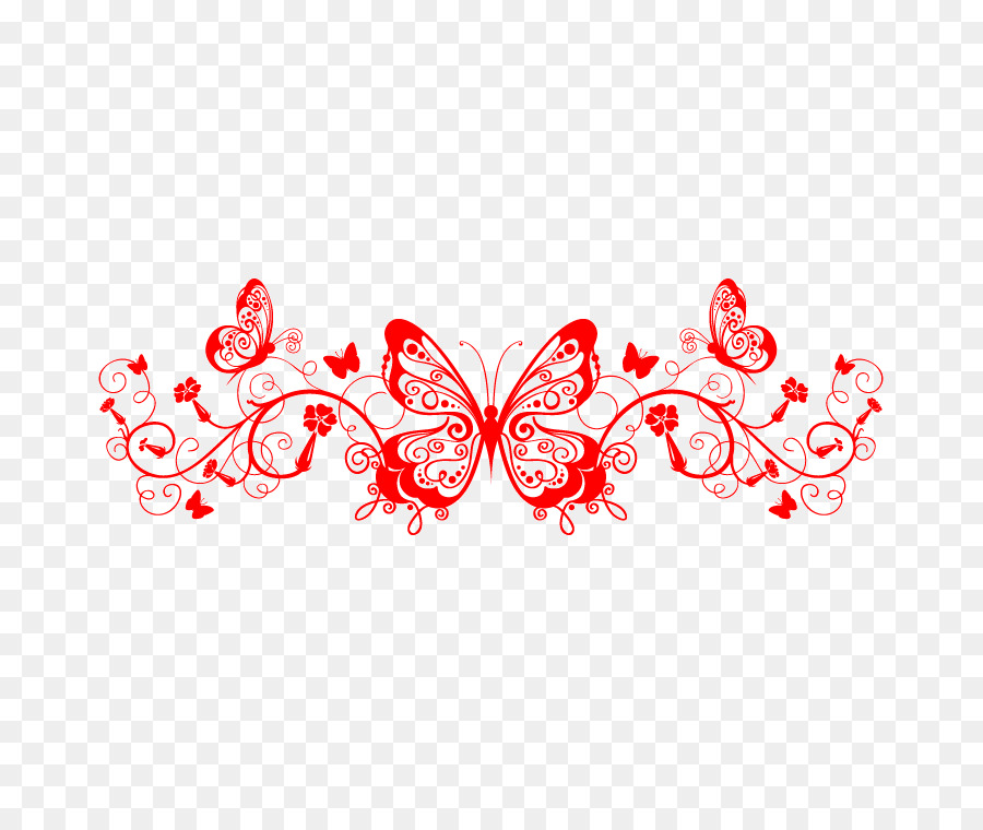 Diseño De Mariposa Roja，Mariposa PNG