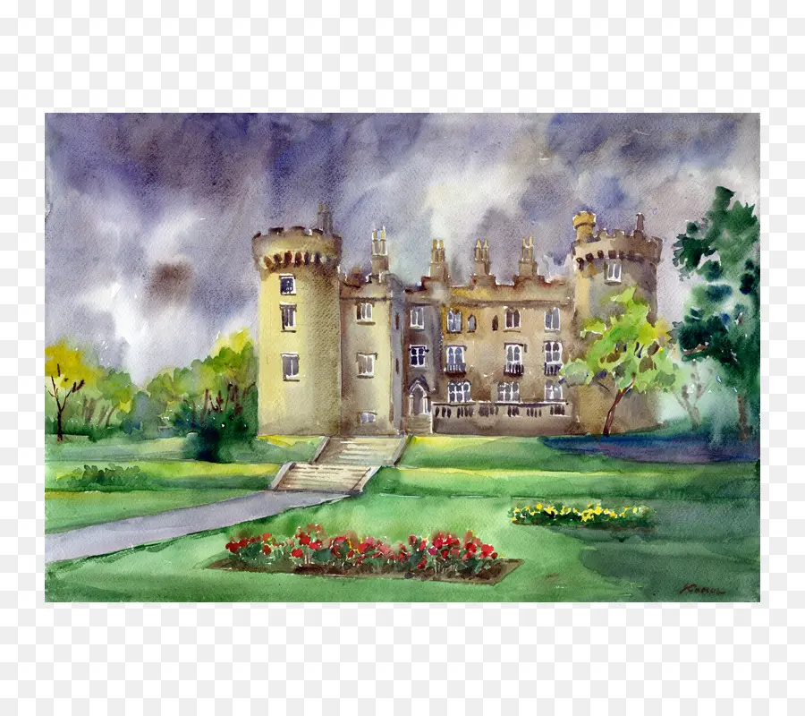 Pintura，El Castillo De Kilkenny PNG