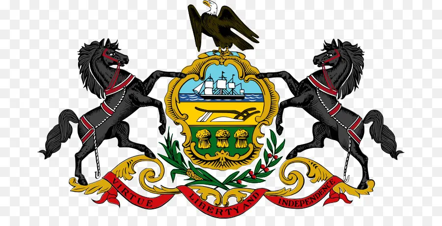 Pensilvania，Bandera Y Escudo De Armas De Pensilvania PNG