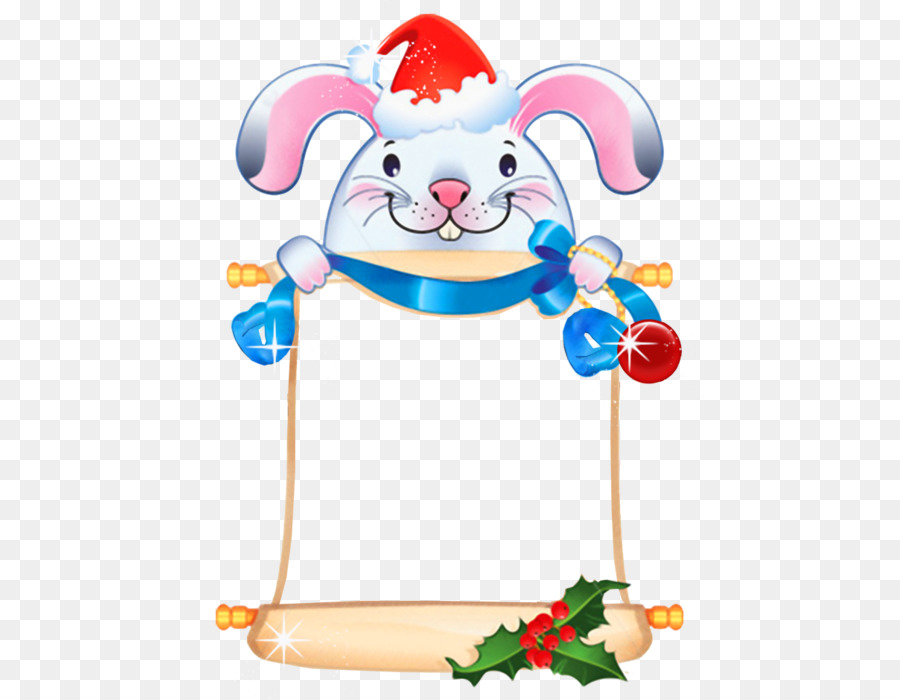 Conejito De Navidad，Gorro De Papá Noel PNG