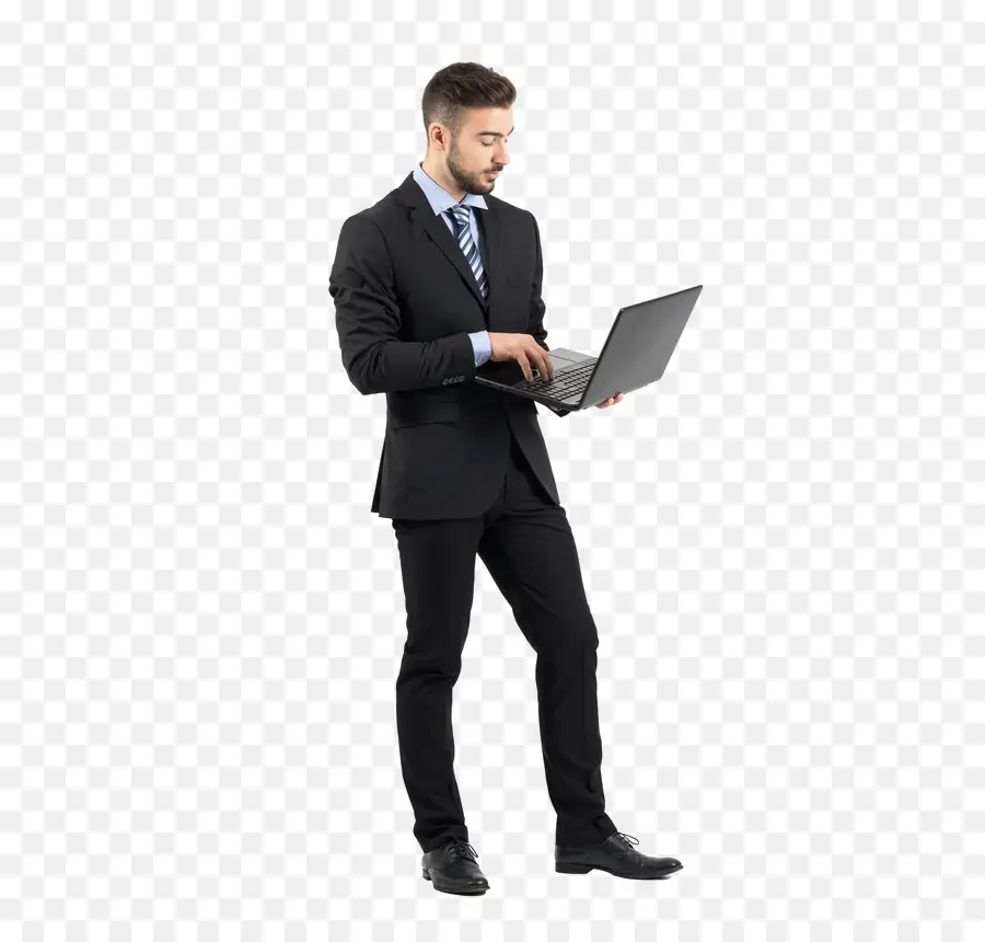 Hombre Con Computador Portatil，Negocio PNG