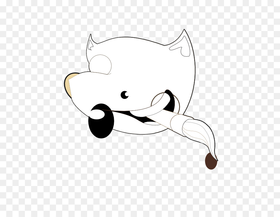 Gato Blanco Con Pincel，Dibujo PNG