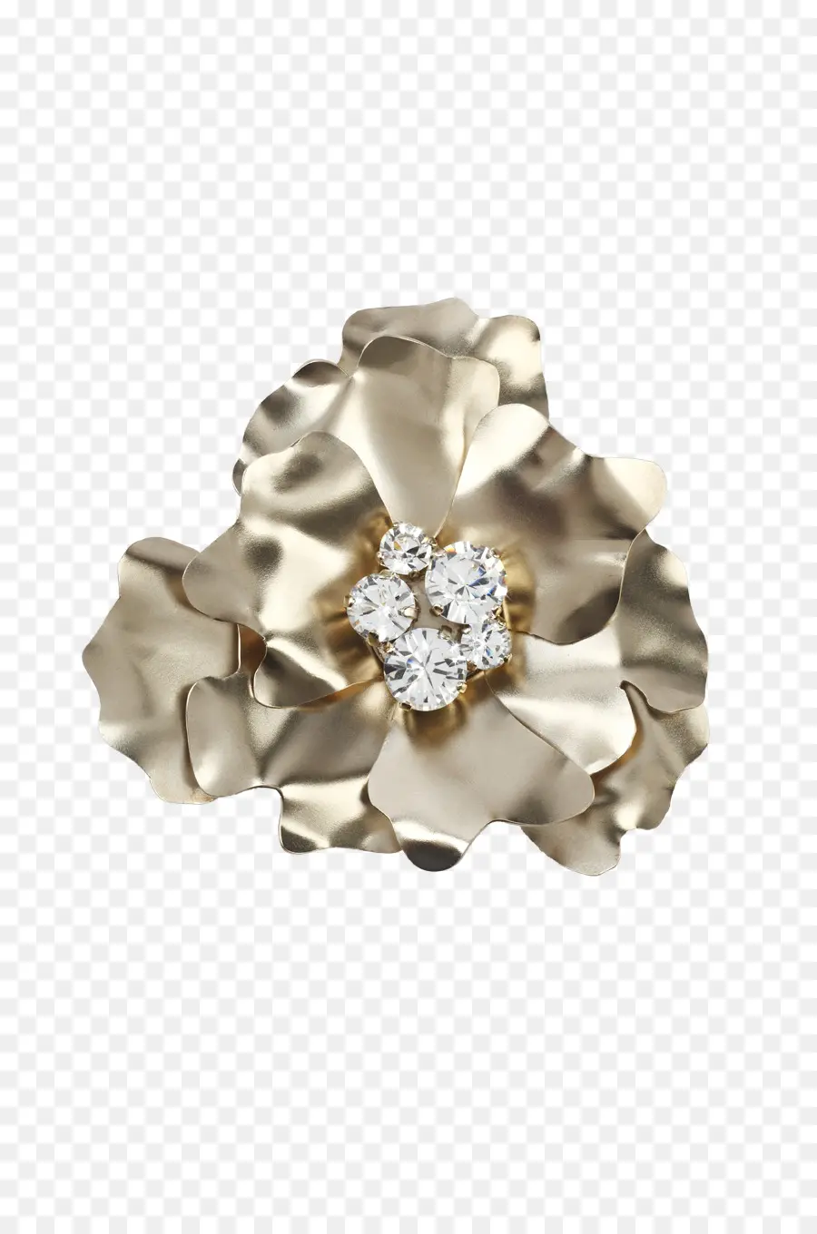 Broche Flor Dorada，Accesorio PNG