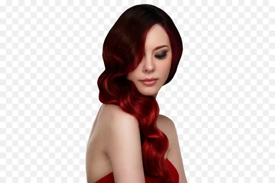 Mujer，Pelo Rojo PNG