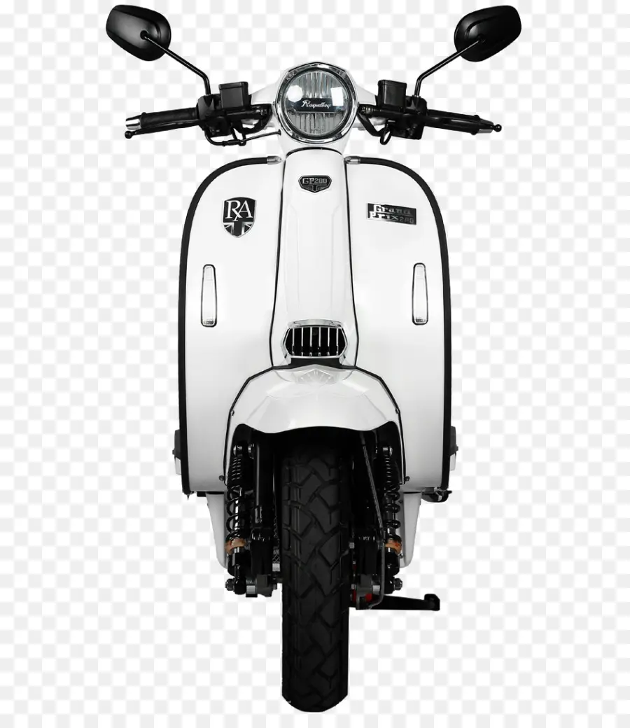 Scooter Blanco，Vista Frontal PNG