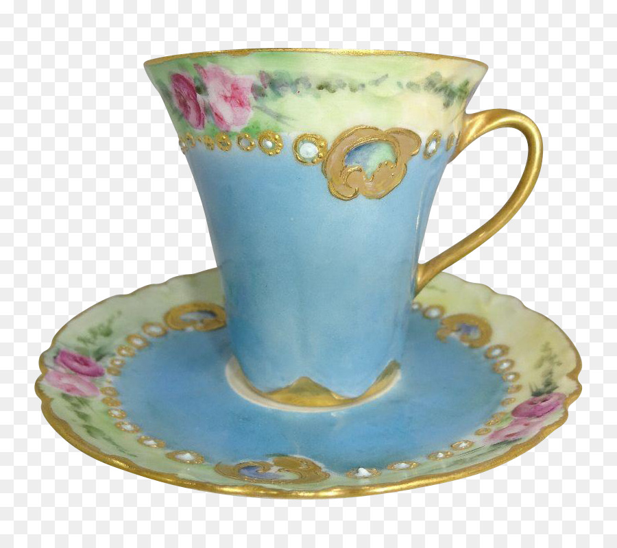 Taza De Té Floral，Taza PNG