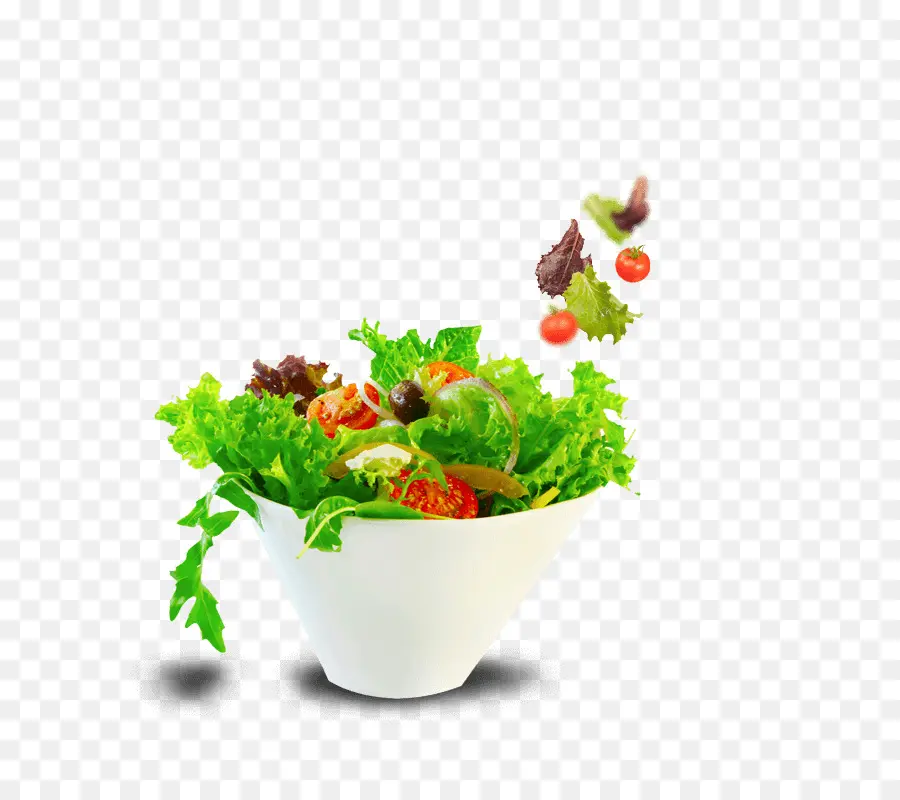 Ensalada En Tazón Blanco，Lechuga PNG