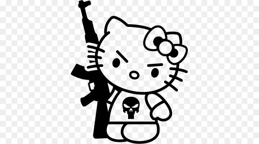 Hello Kitty Con Pistola，Hola Gatito PNG